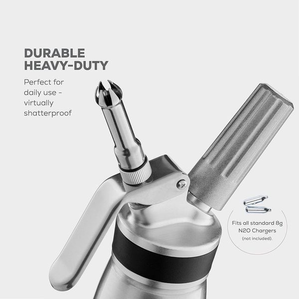 Сифон для вершків Cream Whipper 1000 мл сріблястий CW_1000S фото