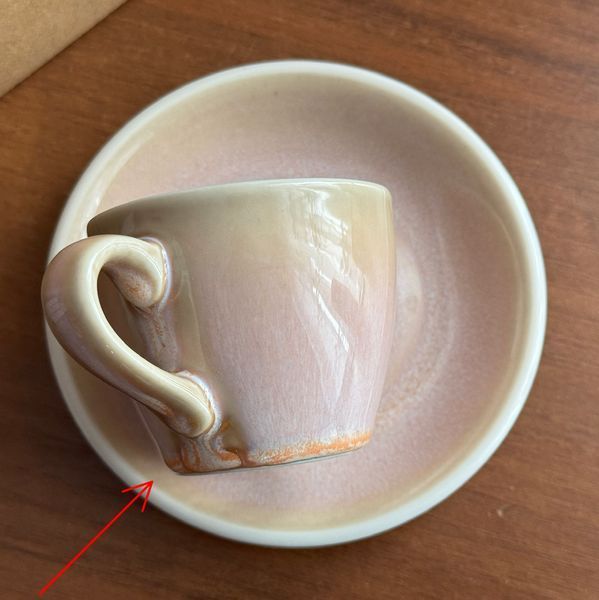 Чашка з блюдцем Loveramics EGG Potter 80мл Rose УЦІНКА 2853293206 фото