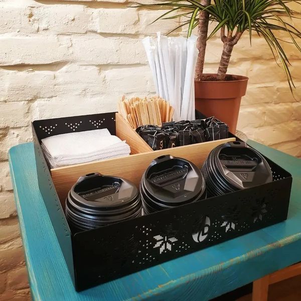 Барный органайзер VD Coffee Premium на 5 секций металлический черный 2118556413 фото