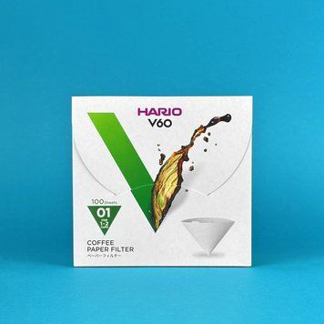 Паперовий фільтр для пуровера Hario 01 box 100шт VCF-01-100WK фото