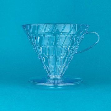 Пуровер Hario V60 03 пластиковый прозрачный для фильтр кофе 2-6 чашки VD-03T фото