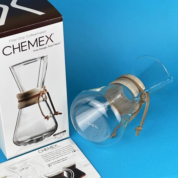 Стеклянный заварник для кофе Chemex Classic на 3 чашки 450 мл CM-1C фото
