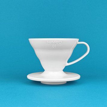 Пуровер Hario V60 01 белый пластиковый на 1-2 чашки vd-01w фото