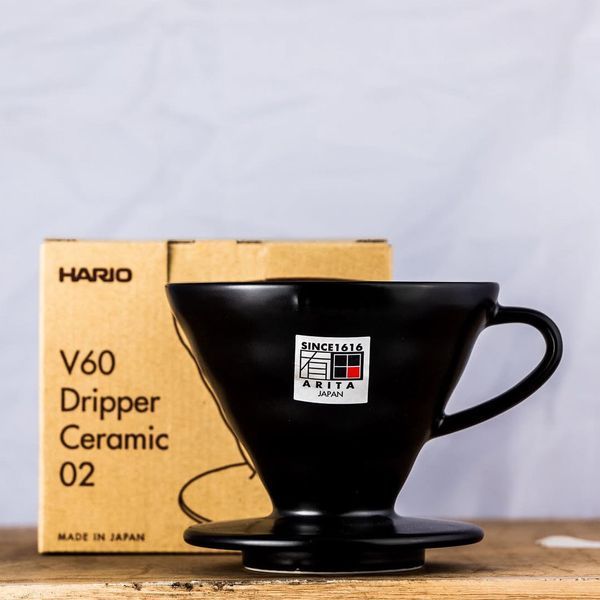 Пуровер Hario V60 02 керамічний на 1-4 чашки чорний VDC-02-MB-EX фото